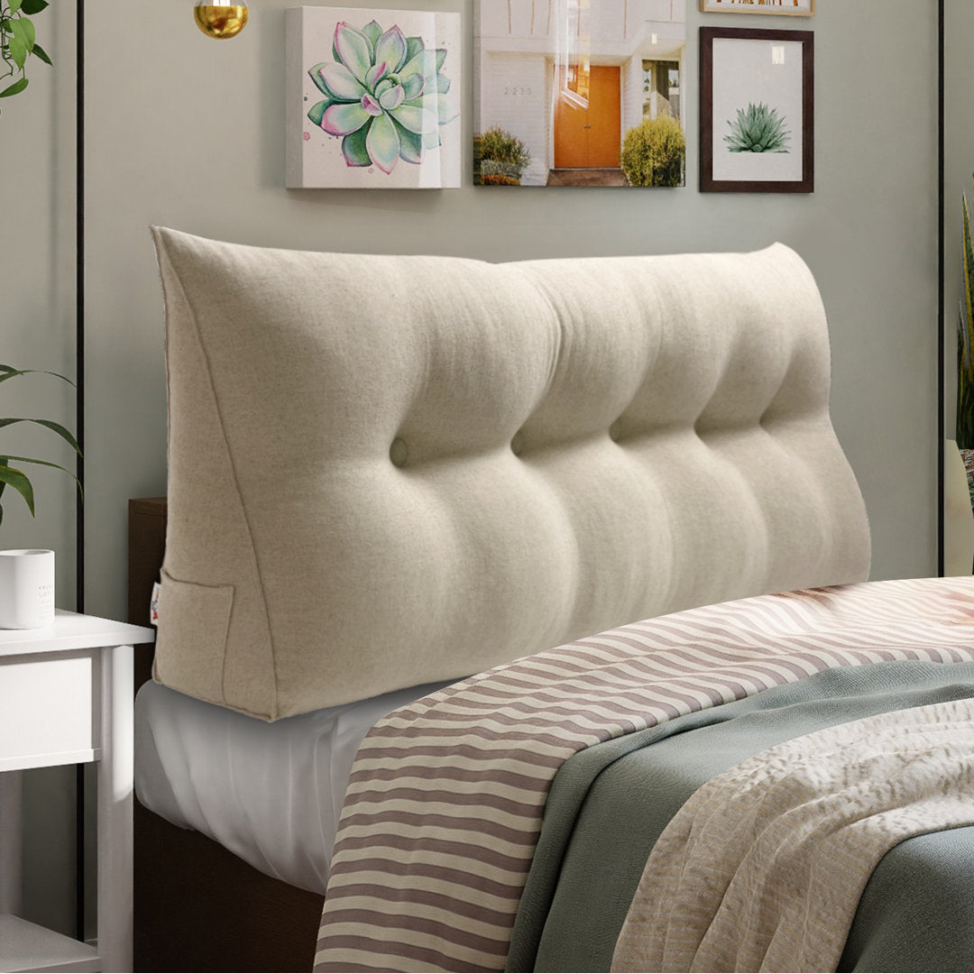 Sit-up Back Comfort Large Triangular Bolster Headboard Reading