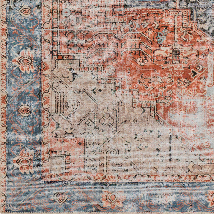 Mya Machine Washable Oriental Brick Red/Light Gray Area Rug World Menagerie Rug Size: Rectangle 8'10" x 12'