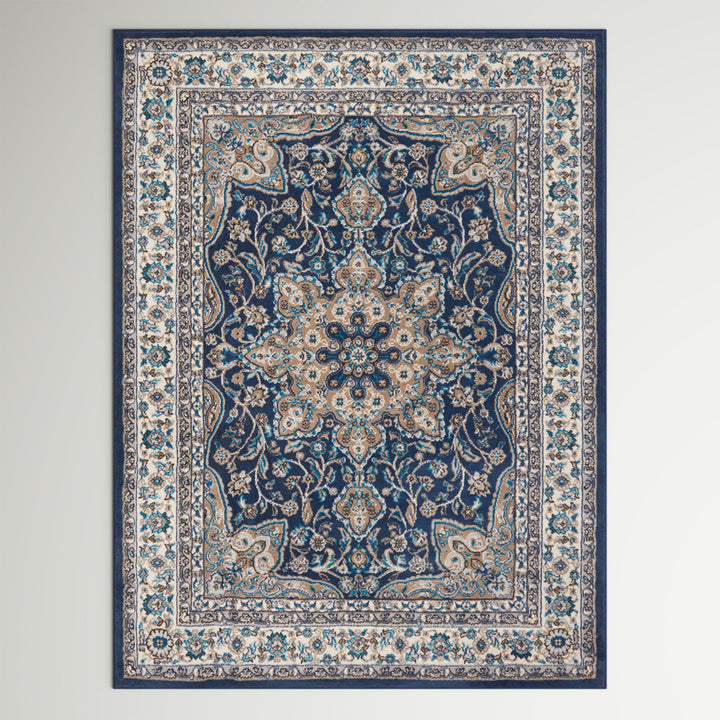 Mountview Oriental Area Rug in Navy/Ivory/Beige Andover Mills™ Rug Size: Rectangle 5'2" x 7'2"