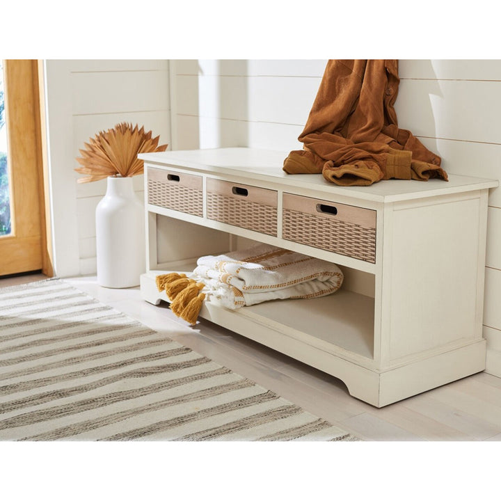 Hauge Drawers Storage Bench Breakwater Bay