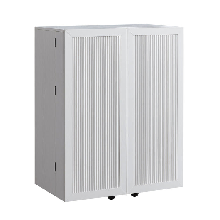 Yessine 31.5'' Bar Cabinet Ebern Designs Color: White