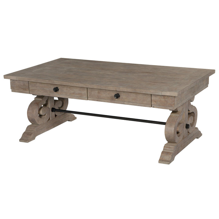 Ellenton Trestle Coffee Table with Storage Greyleigh™ Color: Dove Tail Gray