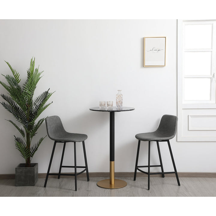 Brock Counter Height Dining Table Etta Avenue™ Top Color: Black