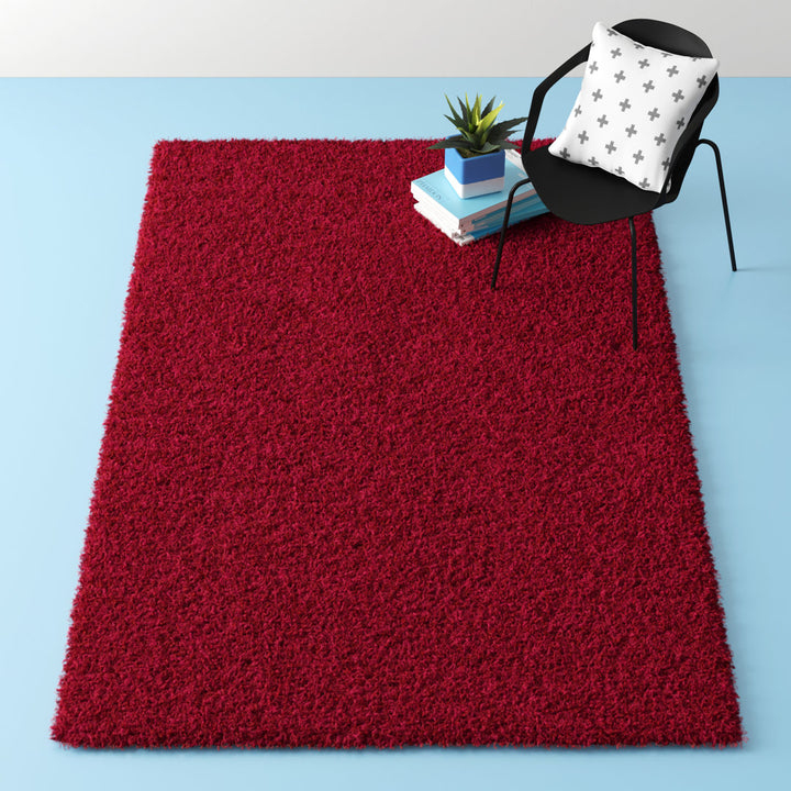 Angeline Cherry Red Area Rug Ebern Designs Rug Size: Rectangle 9' x 12'2"