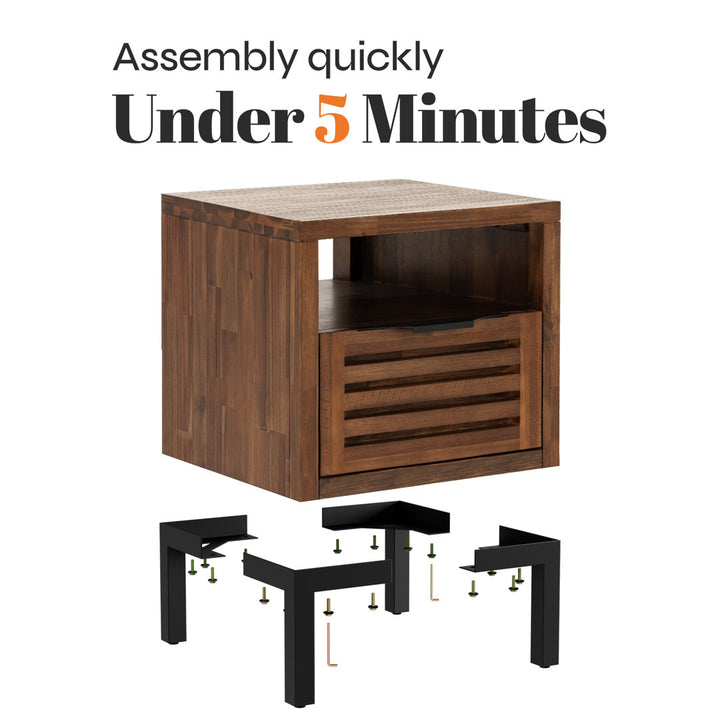 Miller Solid Wood Nightstand, Side Table Millwood Pines