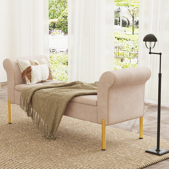 Jasahd Upholstered Flip Top Storage Bench Mercer41