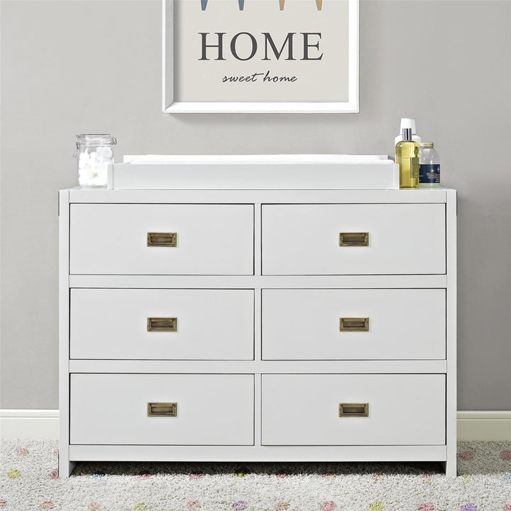 Hubble 6 Drawer Double Dresser Viv + Rae™ Color: White