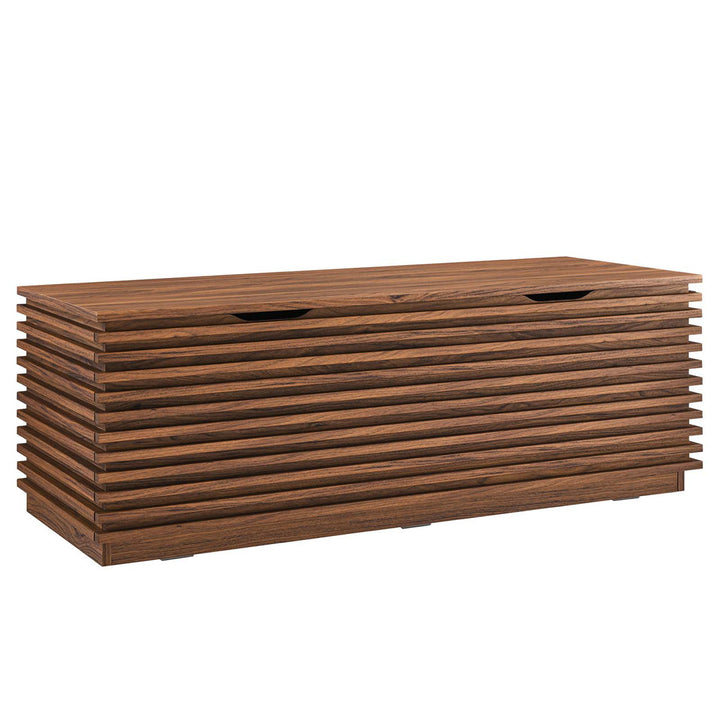 Modway Render 47" Wood Grain Storage Bench Modway