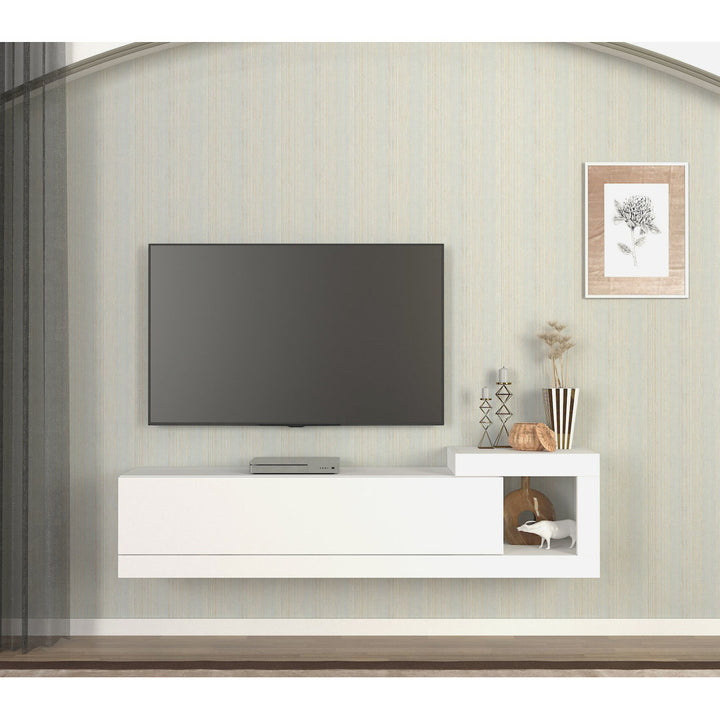 59.06'' W Floating Storage Credenza Ebern Designs Color: White