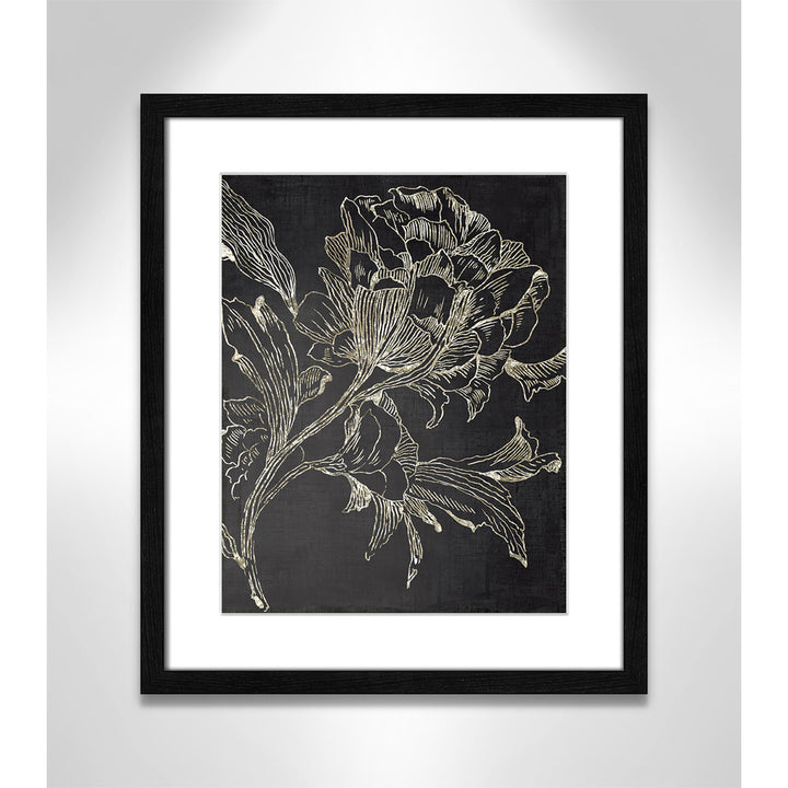 Golden Flower Folklore I by Asia Jensen - Picture Frame Graphic Art Print Joss & Main Size: 19" H x 16" W Format: Black Framed