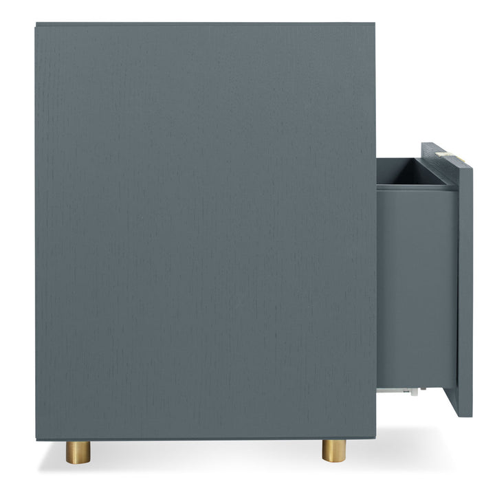 Dang 2 - Drawer Vertical Filing Cabinet Blu Dot Color: Marine Blue