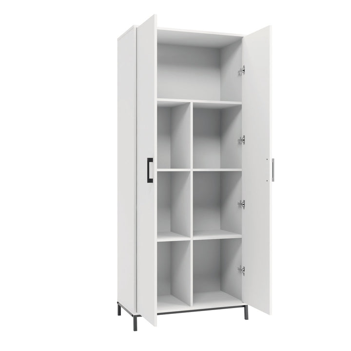 Clower 7 - Shelf Storage Cabinet Zipcode Design™ Finish: White