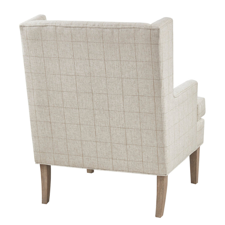 Martha Stewart Decker Windowpane Low Armed Accent Chair Martha Stewart Fabric: Beige Windowpane