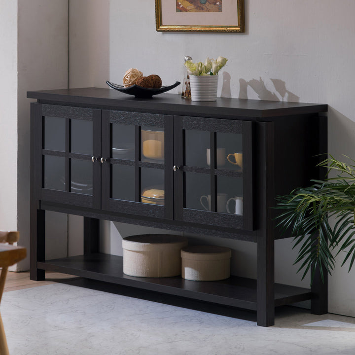 Tyndalls Park Turcotte 59" Wide Buffet Table Laurel Foundry Modern Farmhouse® Color: Dark Walnut