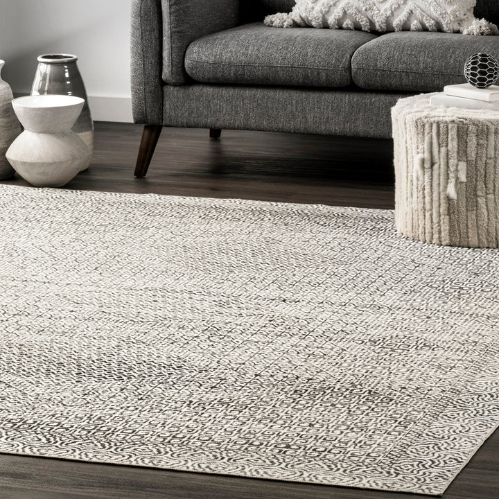 Hart SpinClean Abstract Tribal Machine Washable Area Rug Dakota Fields Rug Size: Rectangle 9'6" x 13'6"