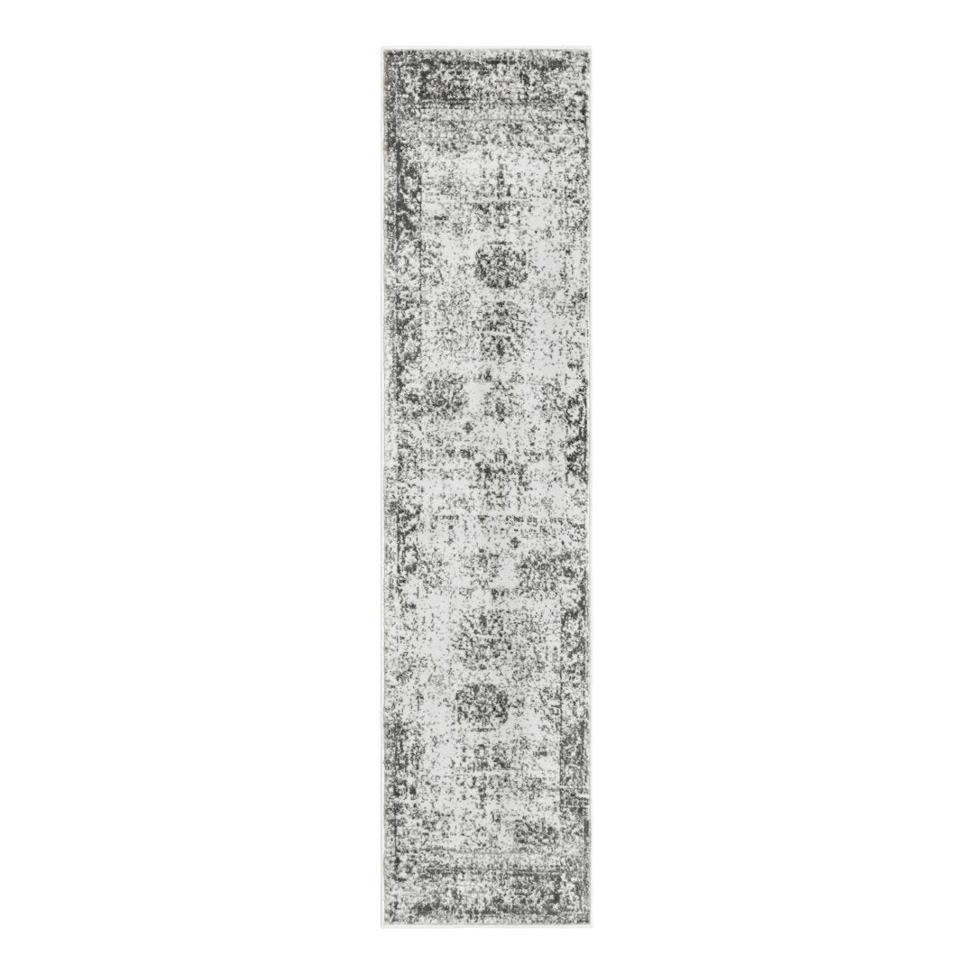 Brandt Floral Gray Area Rug Mistana™ Rug Size: Runner 2' x 8'