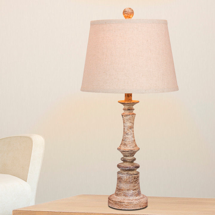 Roxann 27" Table Lamp Ophelia & Co. Base Color: Beige, Shade Color: Oatmeal