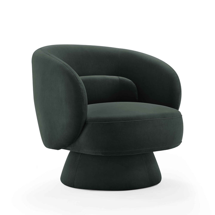 Saboor MINIMORE Modern Style Swivel Accent Chair Orren Ellis Fabric: Dark Gray Velvet