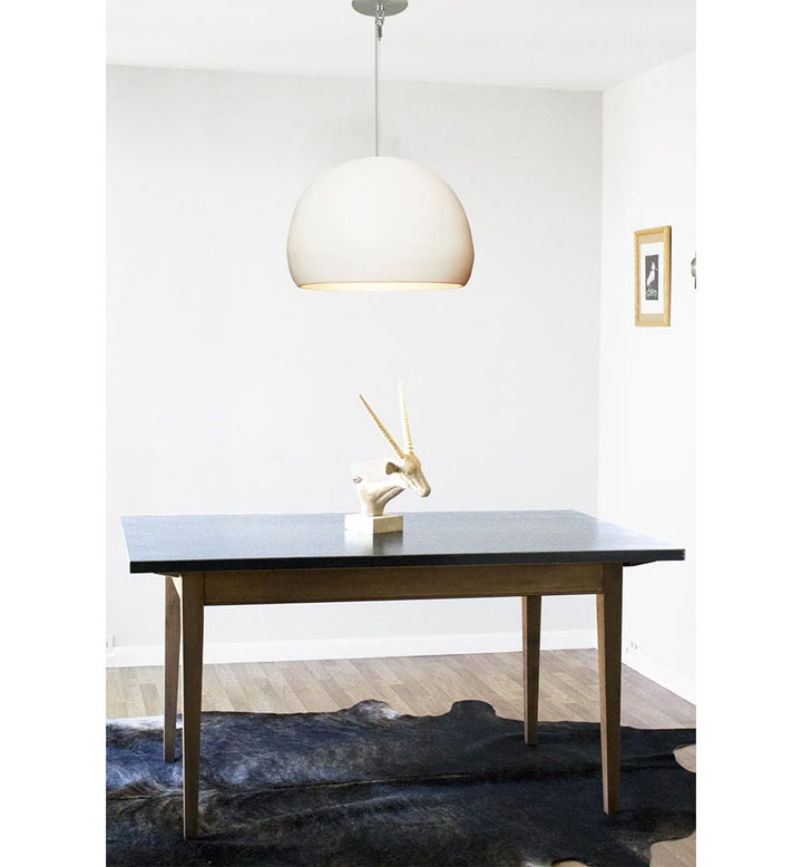Clay 1 - Light Pendant Hammers and Heels Shade Color: Matte White Bulb Included: No, Finish: Brushed Nickel
