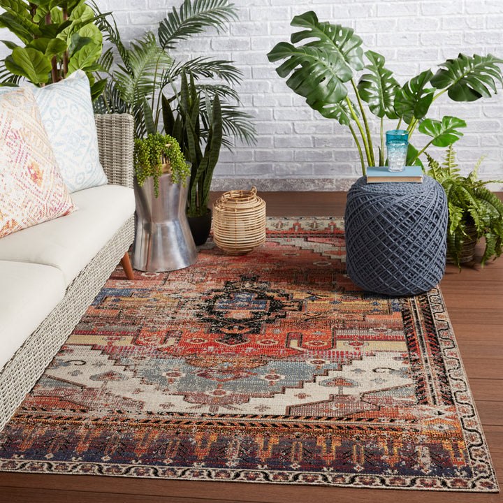 Haden Indoor/Outdoor Soft Power-Loomed Oriental Area Rug by Jaipur Living Steelside™ Rug Size: Rectangle 4' x 6'