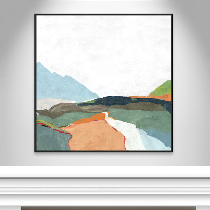 April Morning - Floater Frame Painting on Canvas Joss & Main Size: 46.5" H x 46.5" W x 2" D Format: Black