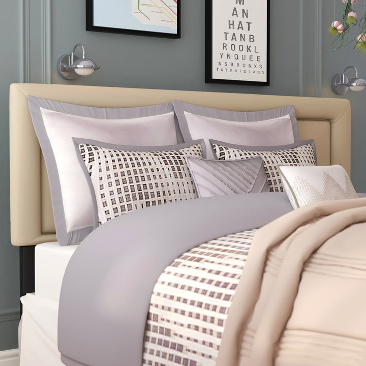 Rowberrow Upholstered Panel Headboard Mercury Row® Size: Full Upholstery: Hot Pink Performance Microsuede