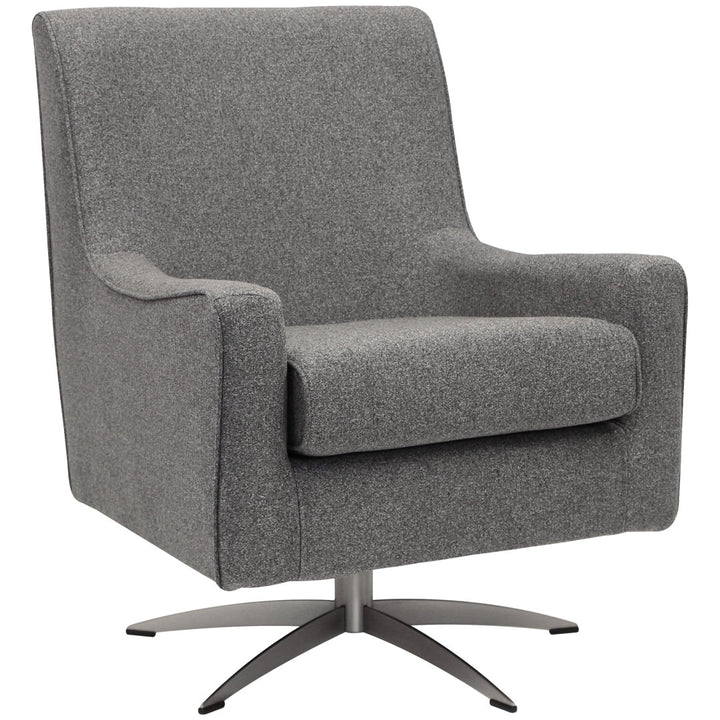 Basilina 26.25" Wide Swivel Armchair Wade Logan® Fabric: Terrace Granite Polyester Blend