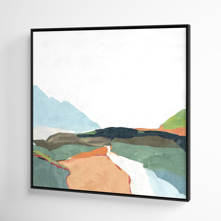 April Morning - Floater Frame Painting on Canvas Joss & Main Size: 37.5" H x 37.5" W x 2" D Format: Black