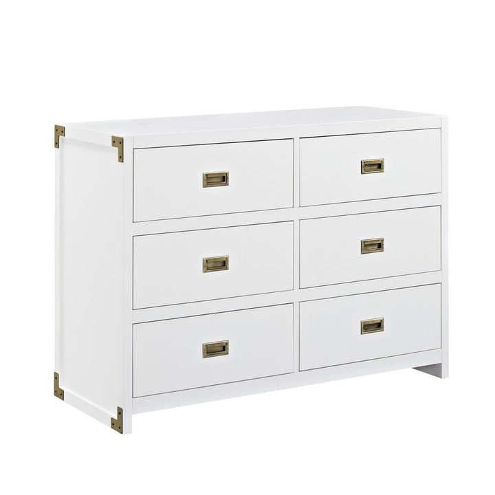 Hubble 6 Drawer Double Dresser Viv + Rae™ Color: White