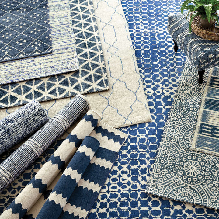 Kota Indigo Handwoven Wool Rug Dash and Albert Rugs Rug Size: Rectangle 5' x 8'