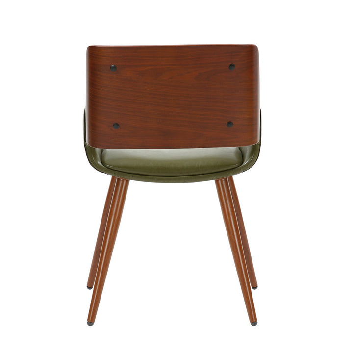 Seagraves Faux Leather Mid-Century Dining Chair Mercury Row® Upholstery Color: Olive Green Faux Leather
