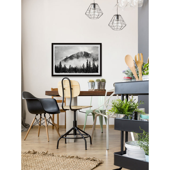 'Forest On Fog' Framed Print Loon Peak® Size: 30" H x 45" W x 1.5" D