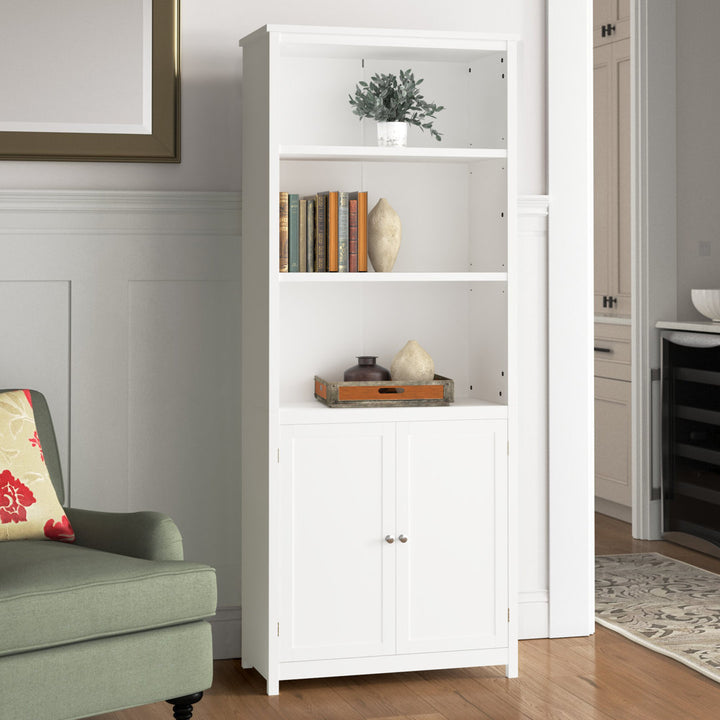 Aydan 71.5" H x 29" W Standard Bookcase Three Posts™ Color: White