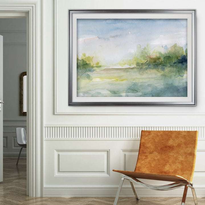 Clear Day - Picture Frame Print on Canvas Winston Porter Size: 30" H x 40" W x 1.5" D Format: Silver Framed