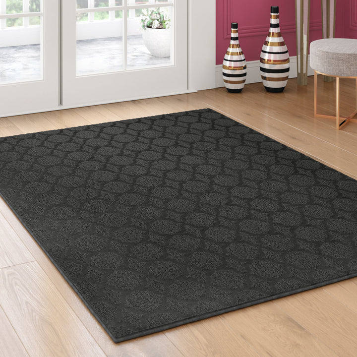O'Neill Geometric Tufted Black Area Rug Mercer41 Rug Size: Rectangle 7'6" x 9'6"