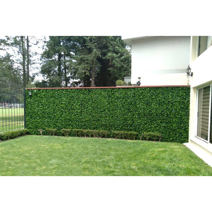 Artificial Green Foliage UV-protected for Outdoor Decor. (Set of 4) 19.68 in x 19.68 in panels (Set of 4) GreenSmart Dekor