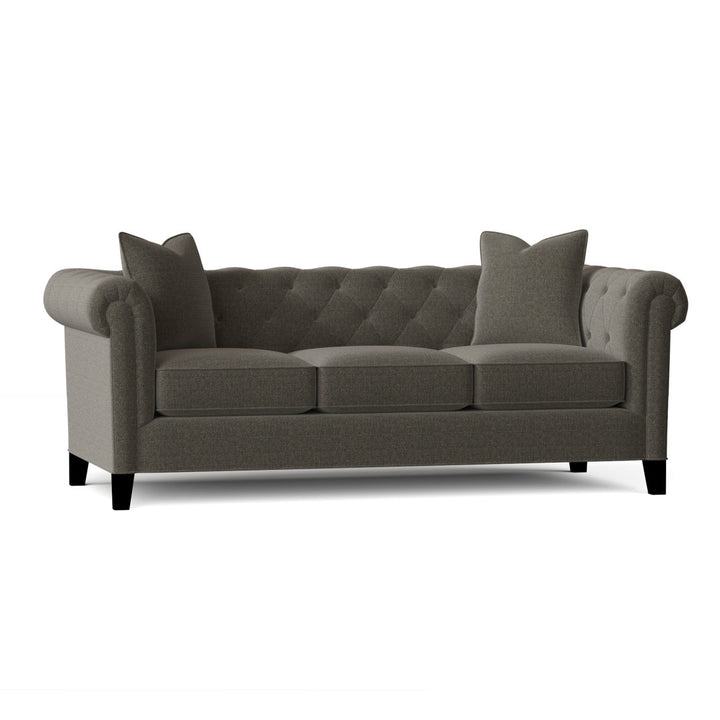 Caspar 82" Velvet Rolled Arm Chesterfield Sofa with Reversible Cushions Willa Arlo™ Interiors Body Fabric: Vibe Smokey Chenille