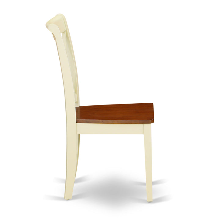 Letitia Solid Wood Double X-Back Side Chair (Set of 2) Lark Manor™ Color: Buttermilk/Cherry