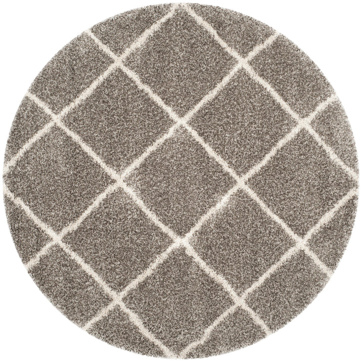 Darrol Performance Geometric Rug House of Hampton® Rug Size: Round 5'3" Pile Height: Ultra Plush 2"