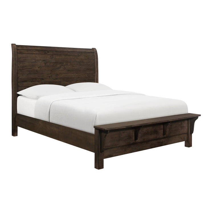 Geohagan Solid Wood Low Profile Standard Bed Loon Peak® Size: Queen