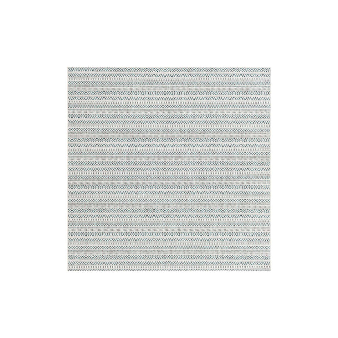 Hewitt Striped Teal Indoor / Outdoor Area Rug Steelside™ Rug Size: Rectangle 5'3" x 7'10"