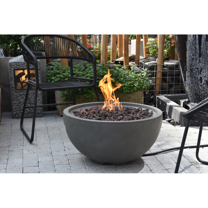 Aswaldi Round Light Grey 27" Fire Bowl Latitude Run® Fuel Type: Natural Gas