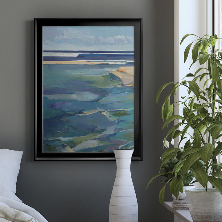 Breakwater - Picture Frame Print on Canvas Sand & Stable™ Size: 22.5" H x 30.5" W x 1.5" D Format: Black Framed Canvas