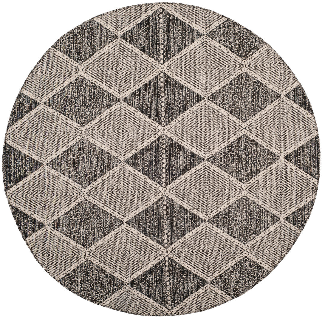 Bester Hand Woven Cotton Geometric Rug Dakota Fields Rug Size: Round 6'