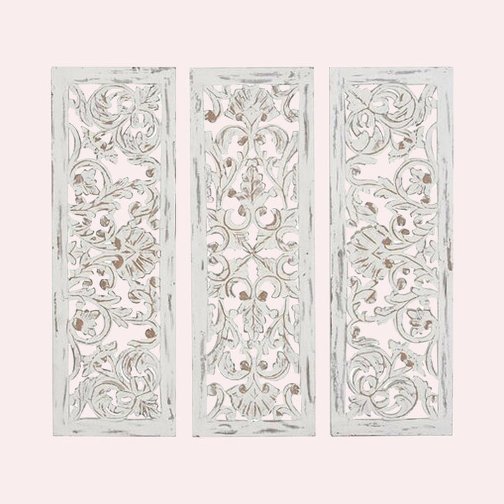 Wooden Handmade Intricately Carved Floral Home Wall Decor Kelly Clarkson Home
