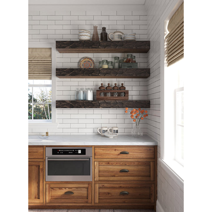 Rough Hewn Fireplace Shelf Mantel Dogberry Collections Depth: 6.25", Finish: Dark Chocolate, Shelf Length: 48"