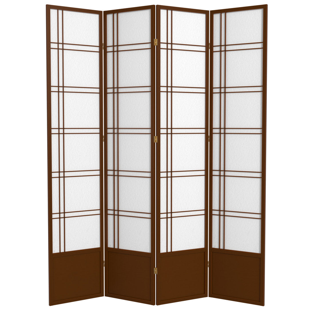 Keitez Folding Room Divider Winston Porter Color: Walnut Number of Panels: 4 Panels