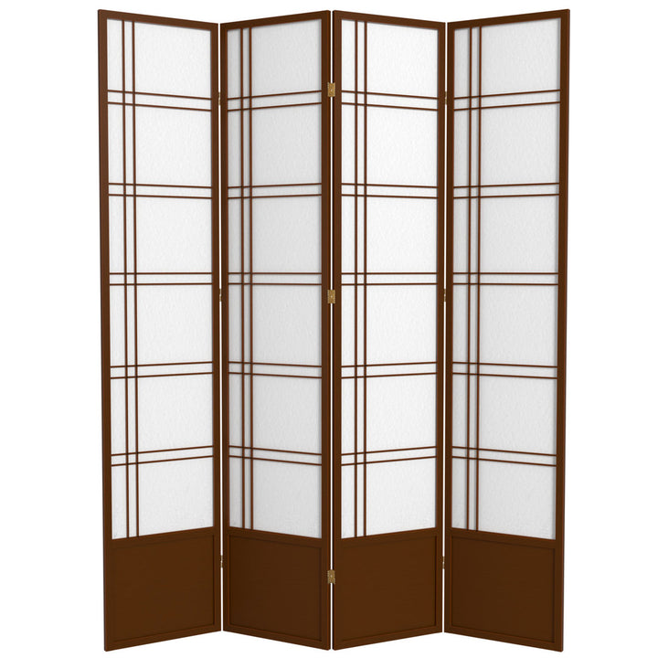 Keitez Folding Room Divider Winston Porter Color: Walnut Number of Panels: 4 Panels