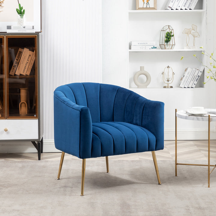 Murrow 28" W Tufted Velvet Armchair Willa Arlo™ Interiors Fabric: Navy Velvet