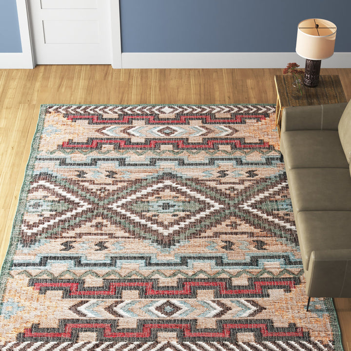 Glynda Southwestern Handmade Flatweave Jute Tan Area Rug The Twillery Co.® Rug Size: Rectangle 10' x 14'